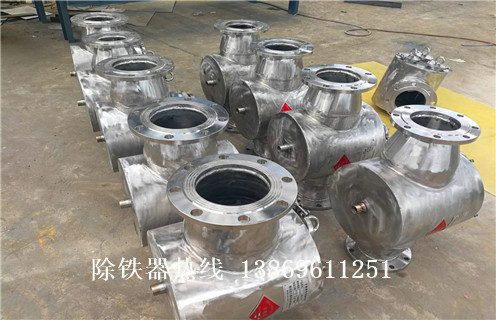 管道自卸式除鐵器，管道自卸式除鐵器訂制_遠(yuǎn)力管道自卸式除鐵器訂制12000高斯 可定制工作原理_安裝示意圖